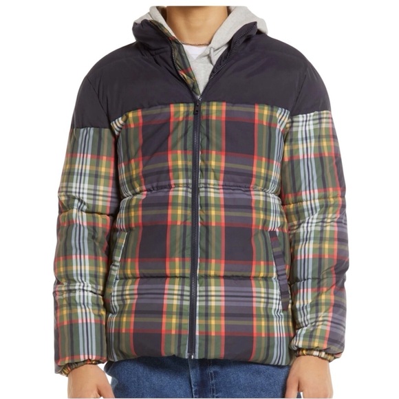 Nordstrom BP Plaid Quilted Puffer Jacket NEW - Picture 2 of 11